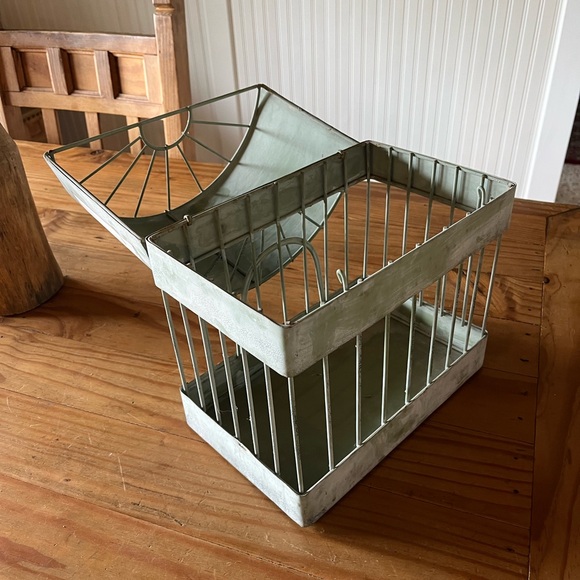 Vintage Green Metal Decorative Birdcage - Picture 9 of 10
